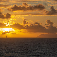 Buy canvas prints of Caribbean Sunset by Roger Green