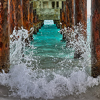 Buy canvas prints of Under The Pier by Roger Green