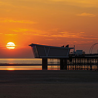 Buy canvas prints of Southport Pier at Sunset by Roger Green
