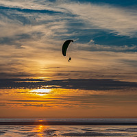 Buy canvas prints of Paramotor Sunset by Roger Green