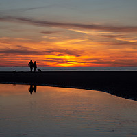Buy canvas prints of Walking the Dogs on Ainsdale Beach by Roger Green