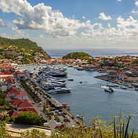 Buy canvas prints of Gustavia Harbour by Roger Green