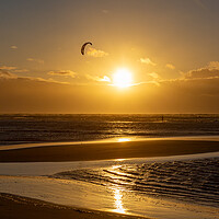 Buy canvas prints of Sunset At Ainsdale Beach by Roger Green