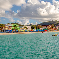 Buy canvas prints of The Boardwalk in Sint Maarten by Roger Green