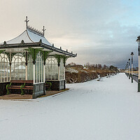 Buy canvas prints of Snowy Southport by Roger Green