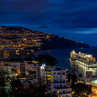 Buy canvas prints of Funchal At Night by Roger Green