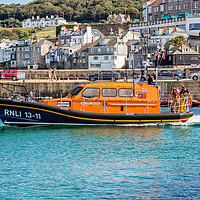 Buy canvas prints of The St Ives lifeboat - Nora Stachura by Roger Green