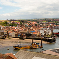 Buy canvas prints of Panorama of Whitby by Roger Green