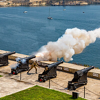 Buy canvas prints of Saluting Battery in Valletta by Roger Green