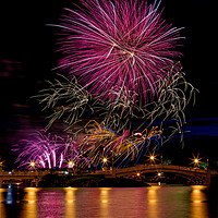 Buy canvas prints of Fireworks by Roger Green