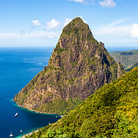 Buy canvas prints of Petit Piton - St Lucia by Roger Green