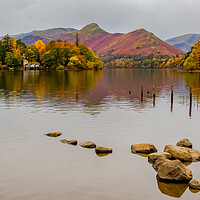 Buy canvas prints of Derwentwater in the Autumn by Roger Green