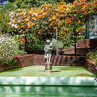 Buy canvas prints of Fountain in the Presidential Palace Garden by Roger Green