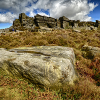 Buy canvas prints of Gritstone Outcrop by Richard Peck