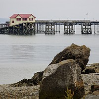 Buy canvas prints of Mumbles Pier and Boathouse. by Becky Dix