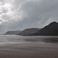 Buy canvas prints of Caswell Bay. by Becky Dix