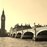 Buy canvas prints of The Houses of Parliament, Big Ben and Westminster by Becky Dix