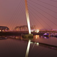 Buy canvas prints of Sail Bridge, Swansea. by Becky Dix