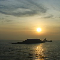 Buy canvas prints of Worms Head. by Becky Dix