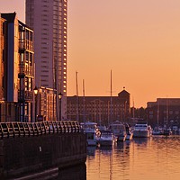 Buy canvas prints of Dusk at the Marina. by Becky Dix