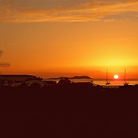 Buy canvas prints of Ibiza Sunset. by Becky Dix