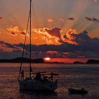 Buy canvas prints of Ibizan Sunset. by Becky Dix