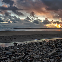 Buy canvas prints of Sunset across the Bay. by Becky Dix