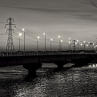 Buy canvas prints of The Bridge at Night. by Becky Dix