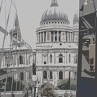 Buy canvas prints of St Pauls Catherderal, Toned. by Becky Dix
