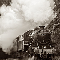 Buy canvas prints of Mid Wales Steam Train. by Becky Dix