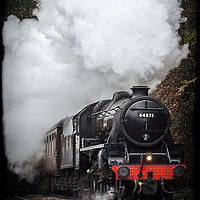 Buy canvas prints of Mid Wales Steam Locomotive. by Becky Dix