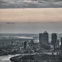 Buy canvas prints of Canary Wharf, London. by Becky Dix