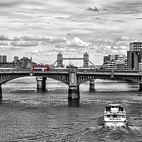 Buy canvas prints of Gazing down the Thames. by Becky Dix