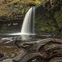 Buy canvas prints of  Sgwd Gwladys Waterfall. by Becky Dix