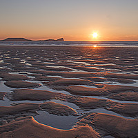 Buy canvas prints of  Golden Sands on The Gower. by Becky Dix