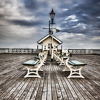 Buy canvas prints of At the end of the Pier.  by Becky Dix