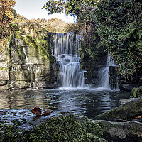Buy canvas prints of Penllergare Waterfall. by Becky Dix