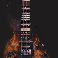 Buy canvas prints of Ibanez Guitar 7 by Becky Dix