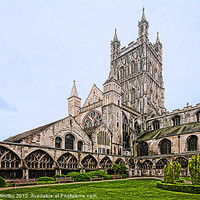 Buy canvas prints of Gloucestershire, Cathedral by Elaine Whitby