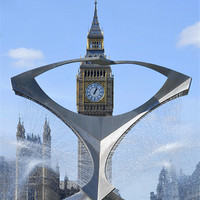 Buy canvas prints of Big Ben thro' Revolving Torsion by alan willoughby