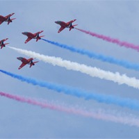 Buy canvas prints of Red Arrows in Apollo Formation by alan willoughby