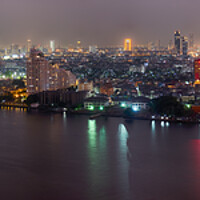 Buy canvas prints of Glittering Bangkok Nightscape by Rus Ki