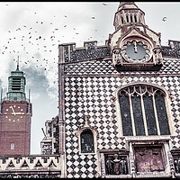 Buy canvas prints of Soaring over the Norwich Guildhall by Rus Ki
