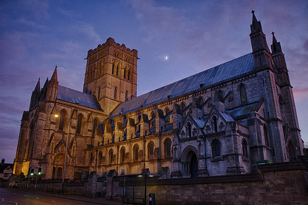 Twilight Glow of Norwich's Catholic Cathedral Picture Board by Rus Ki