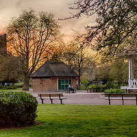 Buy canvas prints of Springtime Sunset in Chapelfield Gardens by Rus Ki