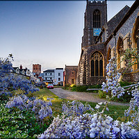 Buy canvas prints of St Giles - Wisteria in Bloom by Rus Ki
