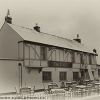 Buy canvas prints of The Talbot Pub,Keynsham, in the Snow. by John Miller
