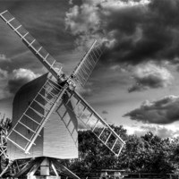 Buy canvas prints of Chishill Windmill by Richard Thomas