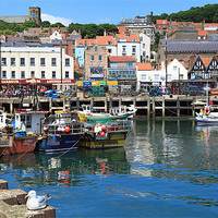 Buy canvas prints of Colourful Scarborough by Richard Thomas