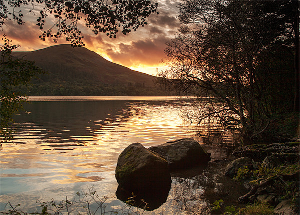 Loweswater Sunset Framed Mounted Print by Richard Thomas